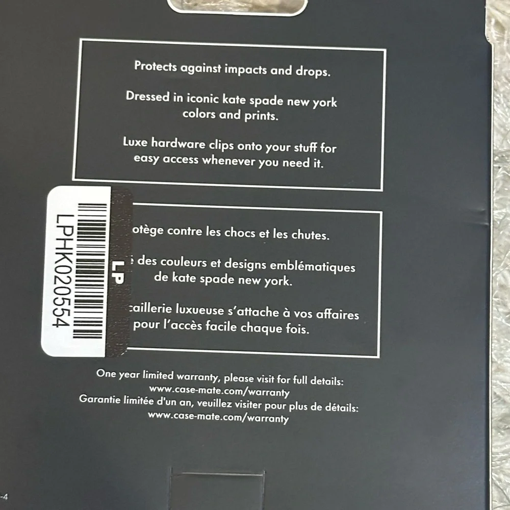 NIB Kate Spade Black and White Leopard Case for AirPods Pro